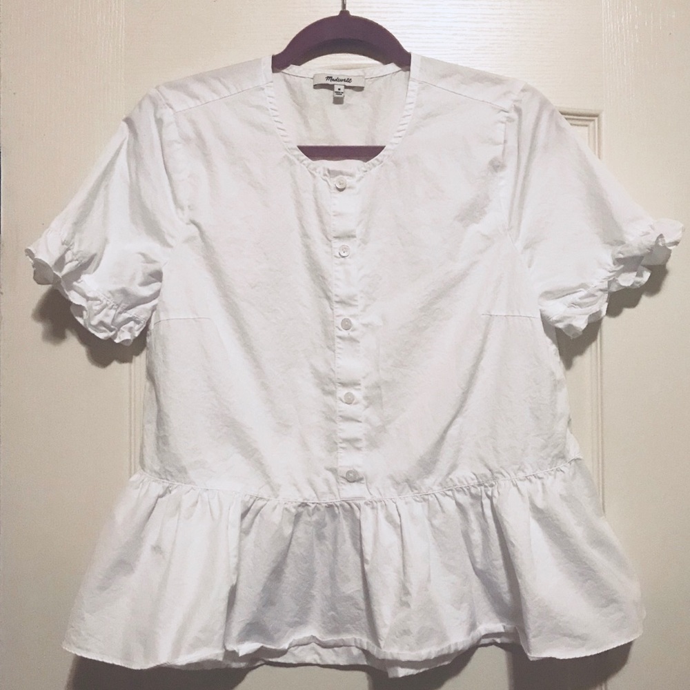 Madewell Studio Ruffle-Hem Top